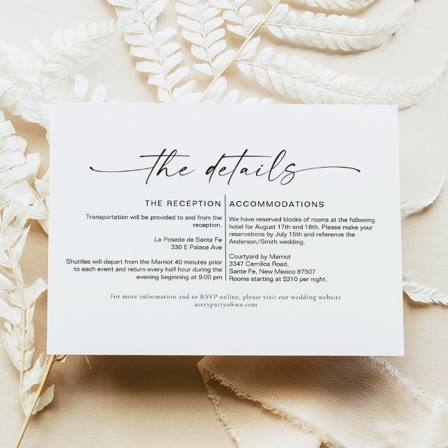 Convite BLAIR Modern Bohemian Simples Detalhes Inserir Pla (Criador carregado)