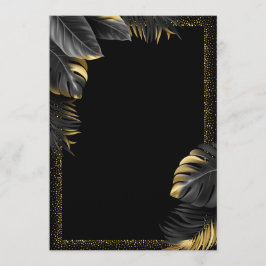 Convite Blank gold Birthday Invitation