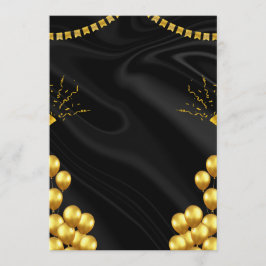 Convite Blank gold Birthday Invitation 