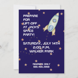 Convite Blast Off Birthday Invitation