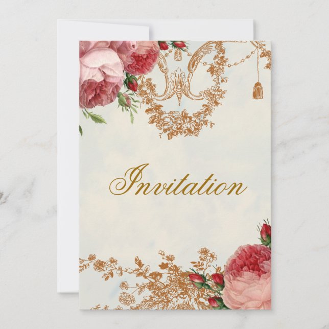 Convite Blenheim Rosa - Summer Sky (Frente)