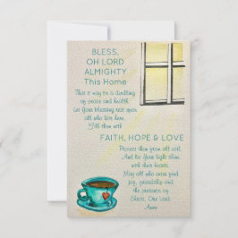 Convite Bless This Home – Prayer Card - Note Card