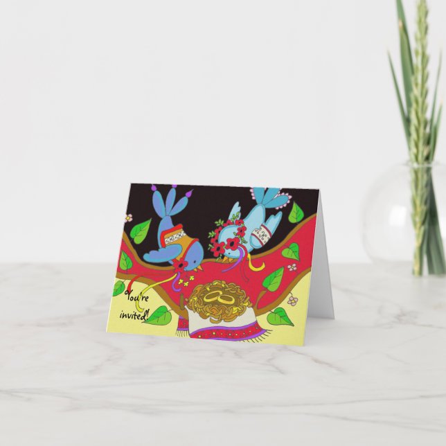 Convite Bliss Birds Bok Art Ucraniano (Frente)