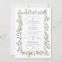 Convite Blissful Bounty Botanical Wedding Suite