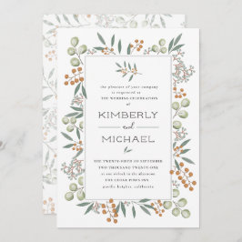 Convite Blissful Bounty Botanical Wedding Suite