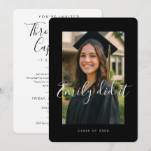 BLK & WHT 2026 | Graduation Invite with Photo