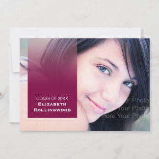 Convite Bloco de Gradação Minimalista:Vermelho