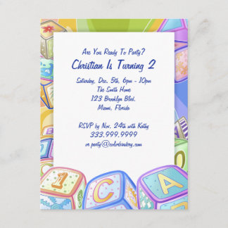 Convite Blocos de cor 4,25 x 5,5 Polegadas