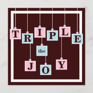 Convite Blocos do bebê das objectivas triplas no chá de