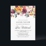 Convite Blogues de outono de Watercolor Querem Bar Mitzvah<br><div class="desc">Convide a família e os amigos para o seu evento com este convite personalizável de bar floral mitzvah. Apresenta flores de queda de aquarela e um fundo correspondente. Este convite para bar de flores mitzvah será perfeito para eventos do outono ou do outono. Personalize adicionando seus detalhes. Itens correspondentes estão...</div>