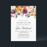Convite Blogues de outono de Watercolor Querem Bar Mitzvah<br><div class="desc">Convide a família e os amigos para o seu evento com este convite personalizável de bar floral mitzvah. Apresenta flores de queda de aquarela e um fundo correspondente. Este convite para bar de flores mitzvah será perfeito para eventos do outono ou do outono. Personalize adicionando seus detalhes. Itens correspondentes estão...</div>