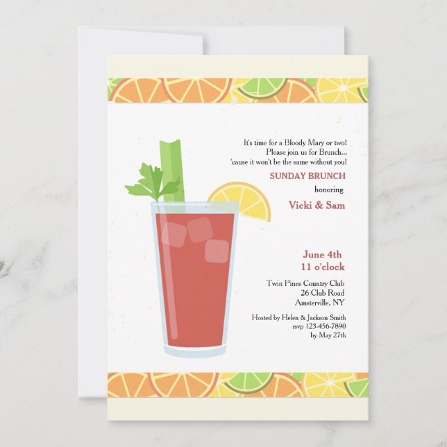 Convite Bloody Mary Invitation (Frente)