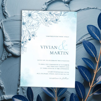 Convite Bloom No Casamento no inverno