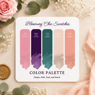 Convite Blooming Chic • Paleta de Cores de Casamento Flora