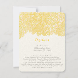 Convite Blooming Dahlia Yellow Iris Wedding