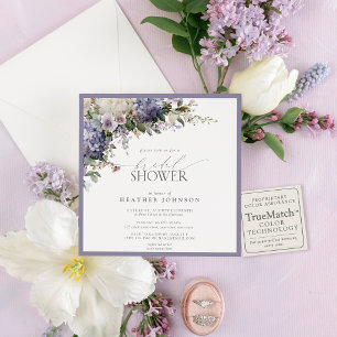 Convite Blossom & Bliss Chuveiro de Noiva Floral Lavanda