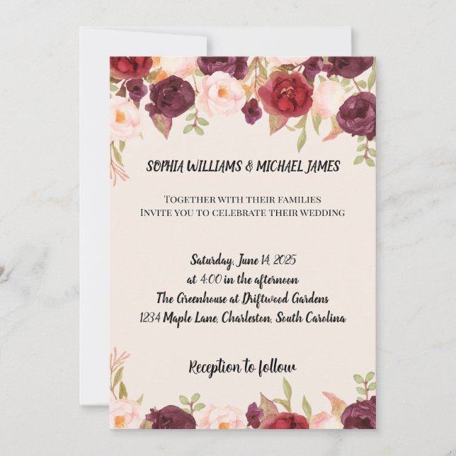 Convite Blossom Harmony (Frente)