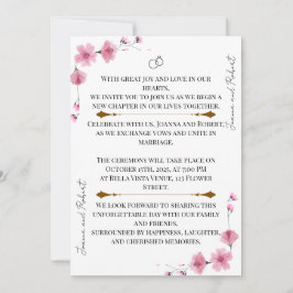 Convite Blossom Love Wedding Invitation