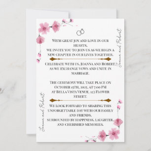 Convite Blossom Love Wedding Invitation