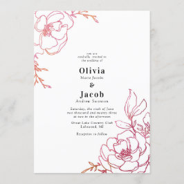 Convite Blossoms Floral Wedding Design