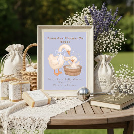 Convite Blue A Silly Goose From Our Shower To Yours Sign