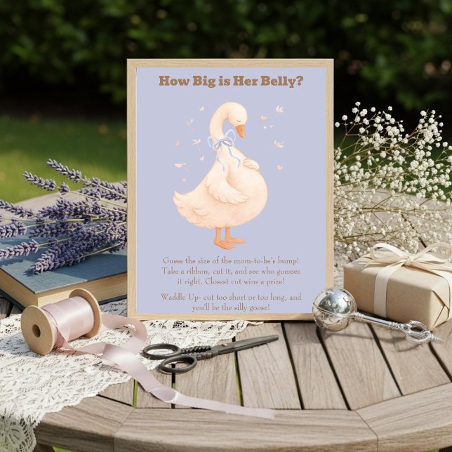 Convite Blue A Silly Goose How Big Is Her Belly  (Blue A Silly Goose How Big Is Her Belly)