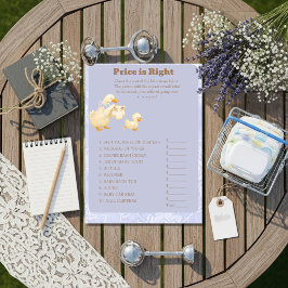 Convite Blue A Silly Goose Price is Right Game card