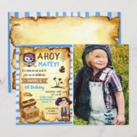 Blue Ahoy Treasure Map Boys Pirata Foto Ahoy