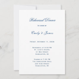 Convite Blue and White Wedding