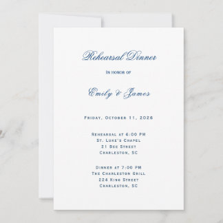 Convite Blue and White Wedding