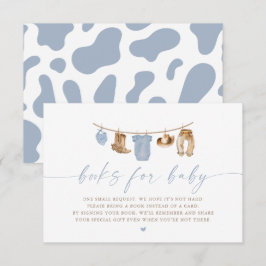 Convite Blue Baby Clothesline Little Cowboy Baby Shower