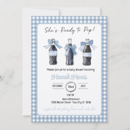 Convite Blue Baby Soda Ready to POP Baby Shower 