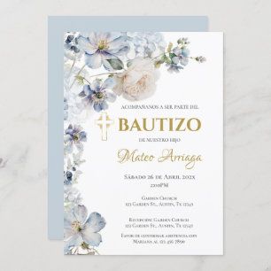 Convite Blue Boho Baptism
