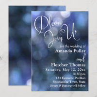 Blue Bokeh Light & Typografia 32 Casamento 2