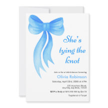 Blue Bow She's Tying the Knot Bridal Shower