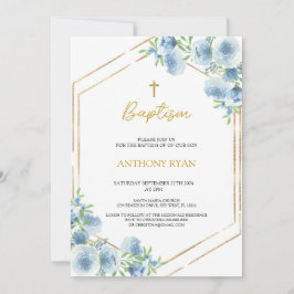 Convite Blue Boys Baptism