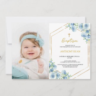 Convite Blue Boys Baptism