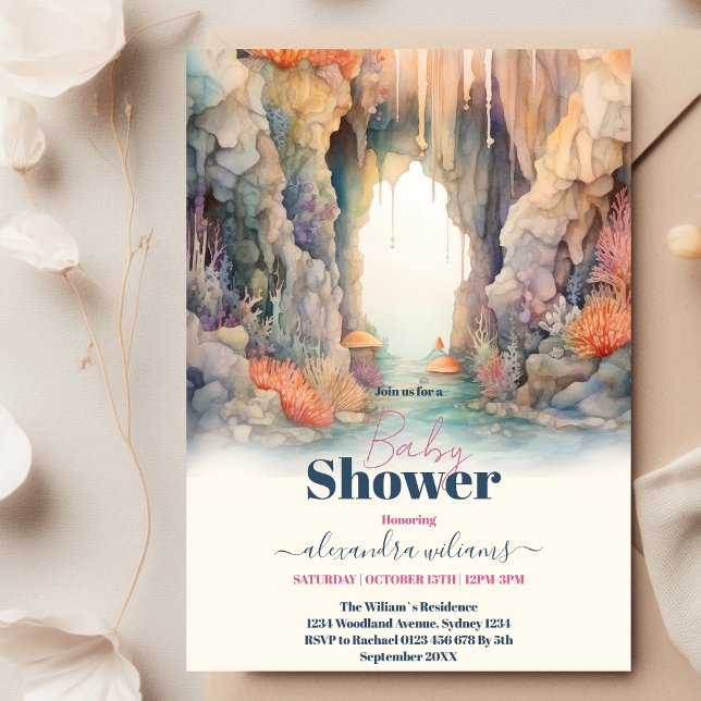 Convite Blue Boys embaixo do mar cria Chá de fraldas (Criador carregado)