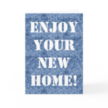 Blue bubble wrap housewarming