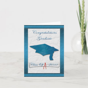 Convite Blue Cap Graduation Invitation