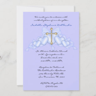 Convite Blue CUTE Communion/Baptism Invite