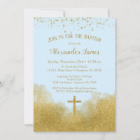 Blue Dourado Confetti Baptism