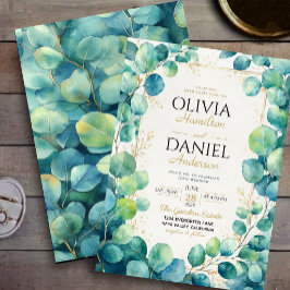 Convite Blue Eucalyptus with Gold Botanical Accents