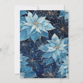 Convite Blue Fantasy Poinsettia