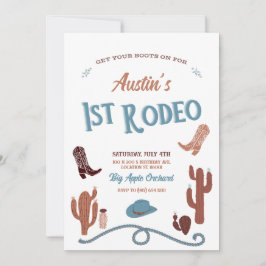 Convite Blue First Rodeo