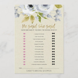 CONVITE BLUE FLORAL DISSE QUE ELA DISSE QUE CHÁ DE PANELA