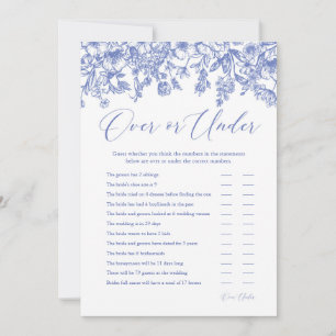 Convite Blue Floral Over or under ou under Chá de panela G