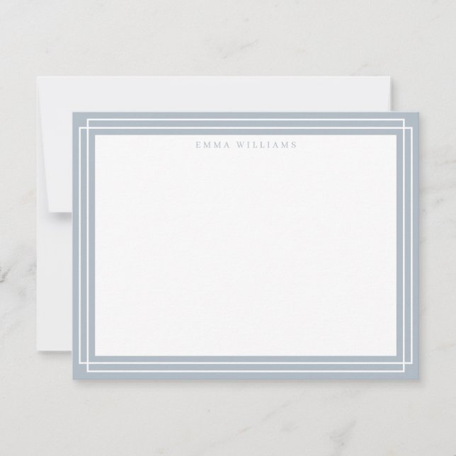 Convite Blue Frame Note Card (Frente)