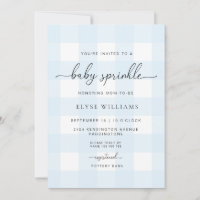 Blue Gingham Baby Sprinkle