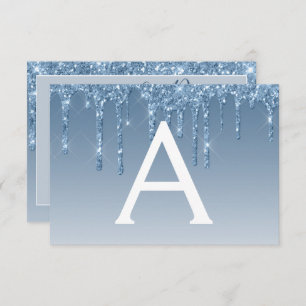 Convite Blue Glitter Sweet 16 - Salvar a data